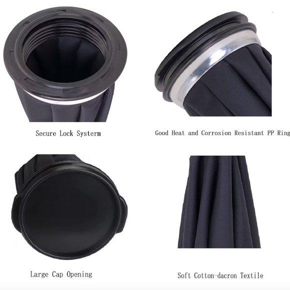 Reusable for Injuries, Pain Relief Hot & Cold Therapy 2 Sizes 6"/11"2 Pack Black - Picture 4 of 7